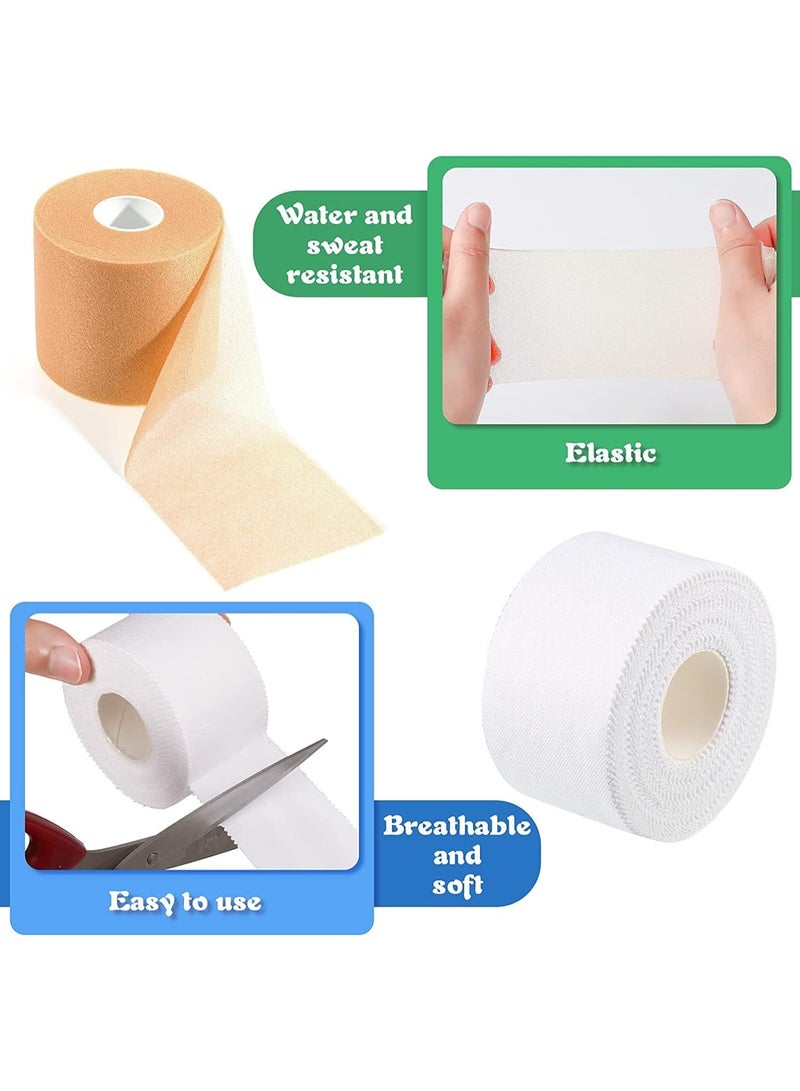 DUNISO 4 Rolls Pre-Wrap Sports Tape,Athletic Sports Tape,Kinesiology Tape,Easy to Tear,Protect for Ankles Wrists Hands and Knees,for Gym Fitness Running Tennis Swimming Football - Image 3